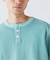 製品染め ワッフル調 ピケ ヘンリーネックTシャツ