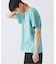 製品染め ワッフル調 ピケ ヘンリーネックTシャツ