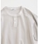製品染め ワッフル調 ピケ ヘンリーネックTシャツ
