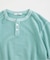 製品染め ワッフル調 ピケ ヘンリーネックTシャツ
