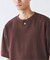 ブロック インレイ 1ボタン ヘンリーネック Tシャツ