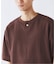 ブロック インレイ 1ボタン ヘンリーネック Tシャツ