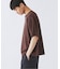 ブロック インレイ 1ボタン ヘンリーネック Tシャツ