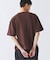 ブロック インレイ 1ボタン ヘンリーネック Tシャツ