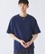 ブロック インレイ 1ボタン ヘンリーネック Tシャツ