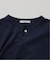 ブロック インレイ 1ボタン ヘンリーネック Tシャツ