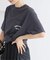 BLACK ポケット付きプリントTシャツ