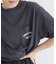 BLACK ポケット付きプリントTシャツ