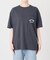 BLACK ポケット付きプリントTシャツ