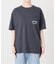 BLACK ポケット付きプリントTシャツ