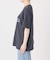 BLACK ポケット付きプリントTシャツ