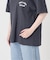BLACK ポケット付きプリントTシャツ