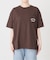 BLACK ポケット付きプリントTシャツ