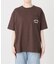 BLACK ポケット付きプリントTシャツ