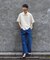 スモーキーデニム 11oz フェード ワイドパンツ