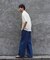 スモーキーデニム 11oz フェード ワイドパンツ
