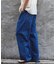 スモーキーデニム 11oz フェード ワイドパンツ