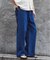 スモーキーデニム 11oz フェード ワイドパンツ