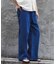 スモーキーデニム 11oz フェード ワイドパンツ