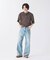 スモーキーデニム 11oz フェード ワイドパンツ