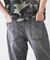 スモーキーデニム 11oz フェード ワイドパンツ