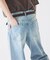 スモーキーデニム 11oz フェード ワイドパンツ