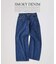 スモーキーデニム 11oz フェード ワイドパンツ