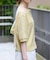スラブテレコ5分袖カーディガン