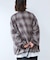 オンブレチェック ZIPUP SHIRTS BZ