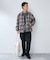 オンブレチェック ZIPUP SHIRTS BZ