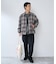 オンブレチェック ZIPUP SHIRTS BZ