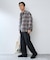 オンブレチェック ZIPUP SHIRTS BZ