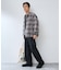 オンブレチェック ZIPUP SHIRTS BZ