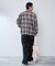 オンブレチェック ZIPUP SHIRTS BZ