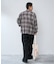 オンブレチェック ZIPUP SHIRTS BZ