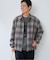 オンブレチェック ZIPUP SHIRTS BZ