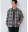 オンブレチェック ZIPUP SHIRTS BZ