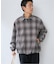 オンブレチェック ZIPUP SHIRTS BZ