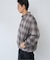 オンブレチェック ZIPUP SHIRTS BZ