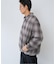 オンブレチェック ZIPUP SHIRTS BZ