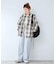 オンブレチェック ZIPUP SHIRTS BZ