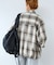 オンブレチェック ZIPUP SHIRTS BZ