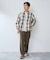 オンブレチェック ZIPUP SHIRTS BZ