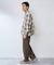 オンブレチェック ZIPUP SHIRTS BZ