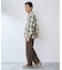 オンブレチェック ZIPUP SHIRTS BZ