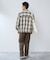 オンブレチェック ZIPUP SHIRTS BZ
