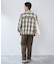 オンブレチェック ZIPUP SHIRTS BZ