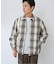 オンブレチェック ZIPUP SHIRTS BZ