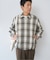 オンブレチェック ZIPUP SHIRTS BZ