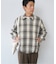 オンブレチェック ZIPUP SHIRTS BZ